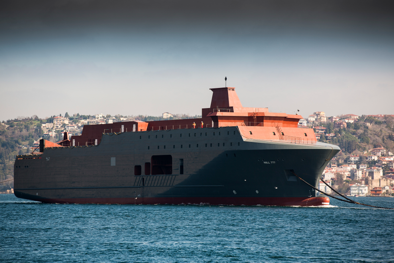 Illustration for article titled The Russian Military Despises This Strange Wedge Shaped Spy Ship